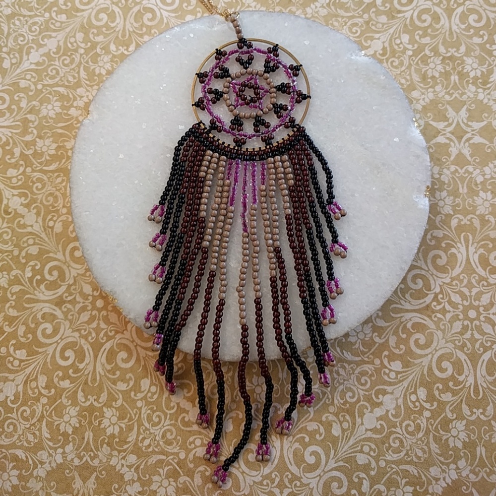 New✨ beaded dreamcatcher pendant necklace